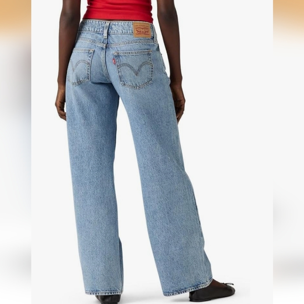 Levis Super Low Denim Wide Leg Jeans